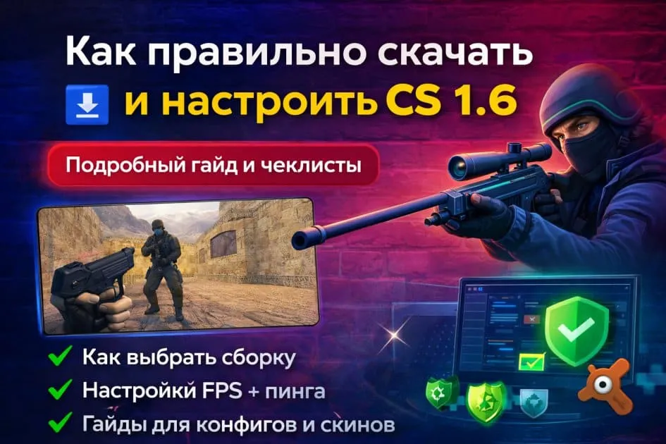 Скачать CS 1.6 лучшие сборки, установка и настройка
