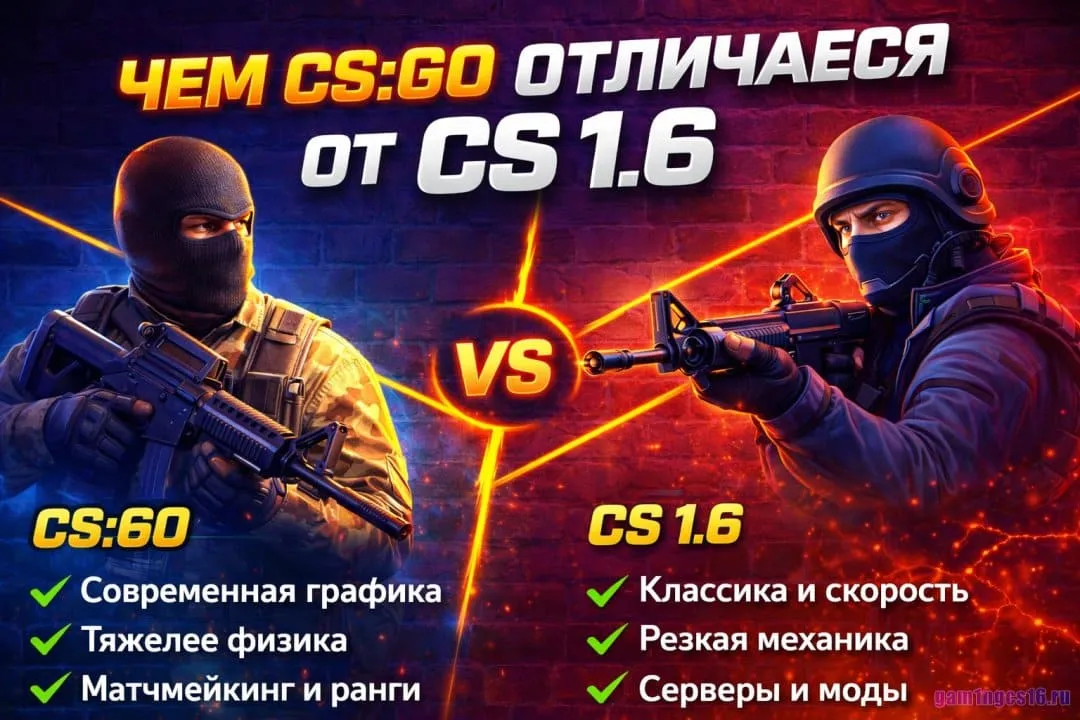 Чем CS:GO отличается от CS 1.6: подробное сравнение