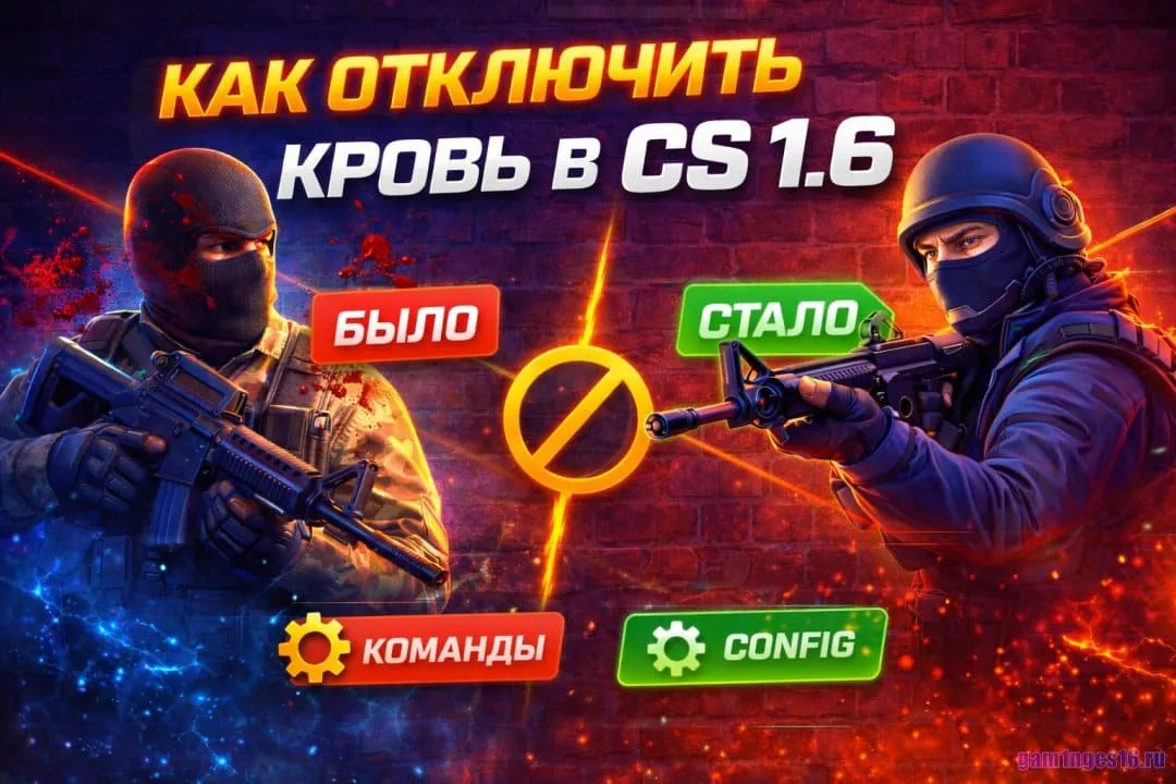 Как отключить кровь в КС 1.6 — команды и настройка
