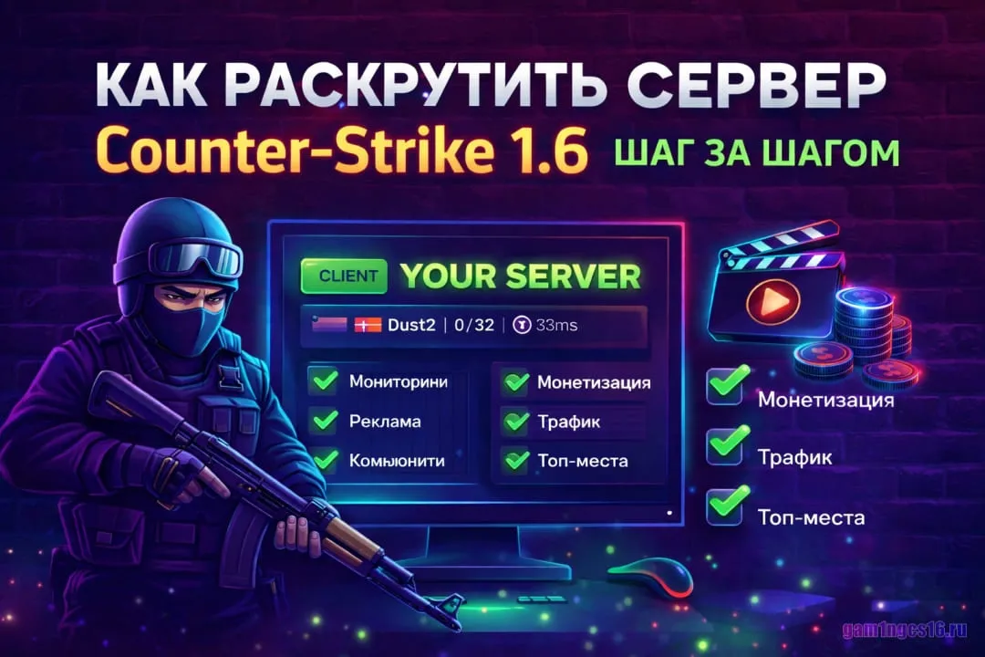 Как раскрутить сервер Counter-Strike 1.6