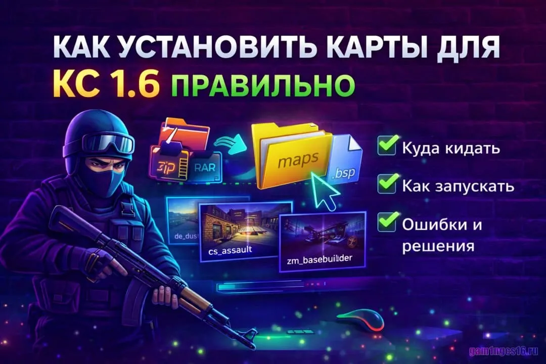 Как установить карты для КС 1.6