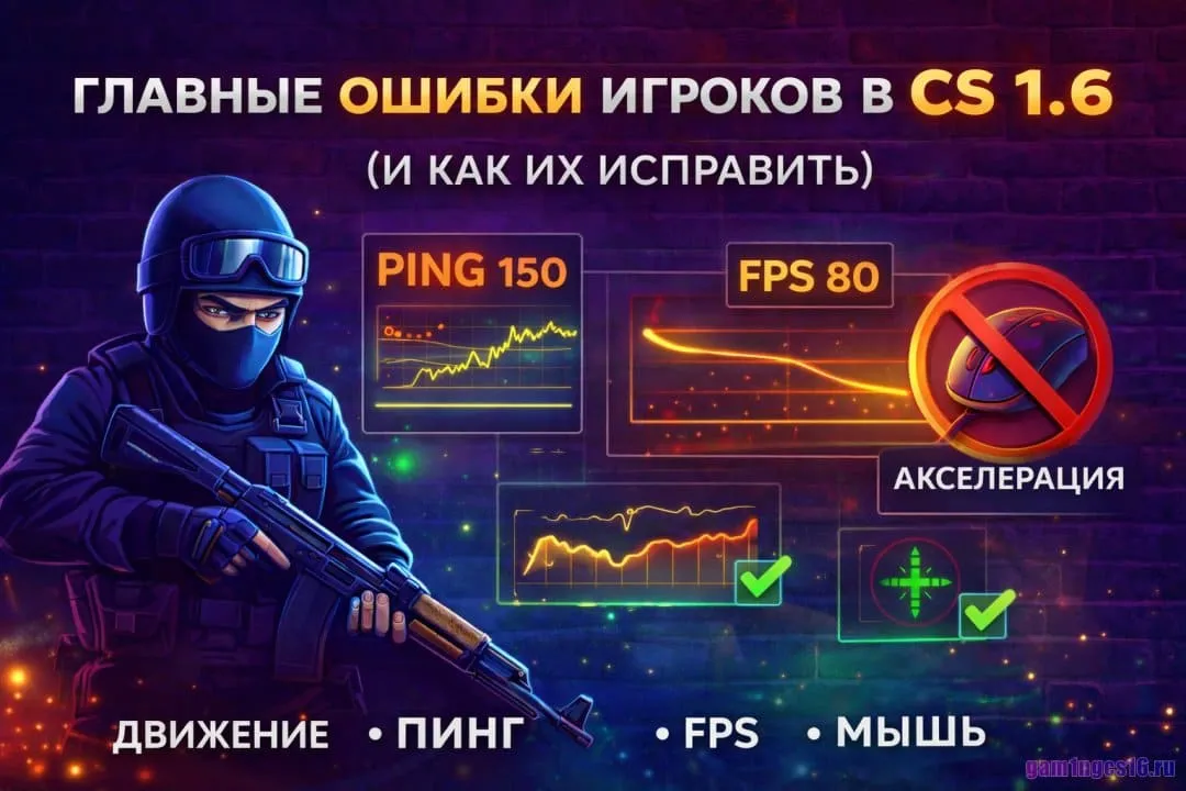Главные ошибки игроков в CS 1.6 и как их исправить
