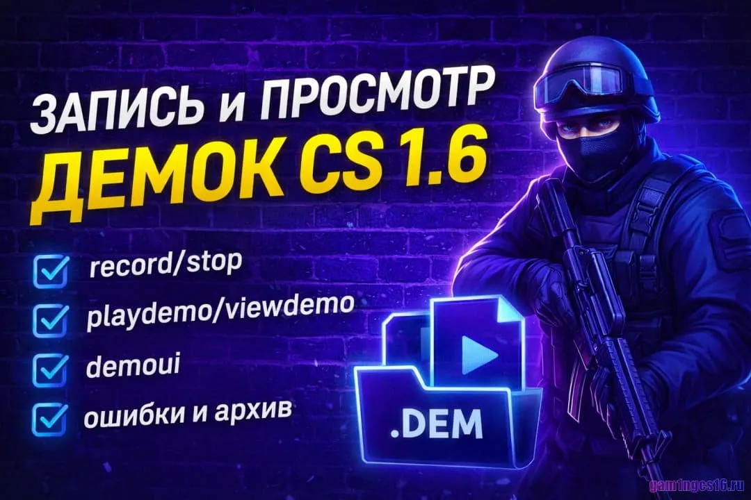 Запись и просмотр демок в CS 1.6 — полный гайд: от record до demo