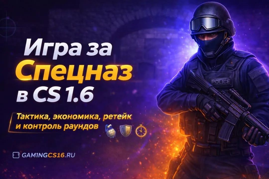 Игра за команду Спецназа в CS 1.6 — тактика, экономика и ретейк за CT